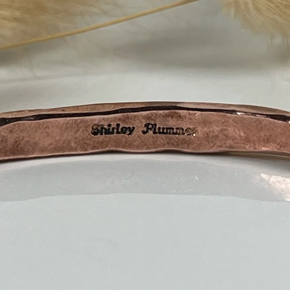 Solid Copper Native Made By Shirley Plummer Bracelet Cuff